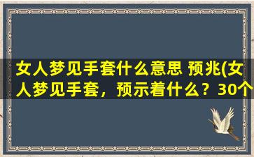 女人梦见手套什么意思 预兆(女人梦见手套，预示着什么？30个汉字预兆解析)